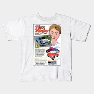1984 Vintage Monogram Plastic Die Cast Kids T-Shirt